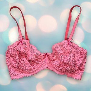 Victoria’s Secret Women’s Pink Sexy Lace Unlined Bra Size 34C